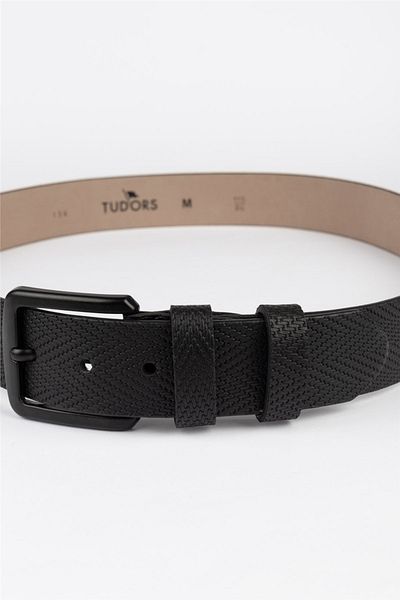 Tudors Pánský 4 cm sportovní černý pásek