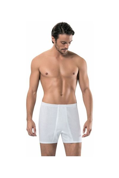 Erdem 1350 Ανδρικά λευκά 6 τεμάχια 100% βαμβακερά πόδια μπόξερ