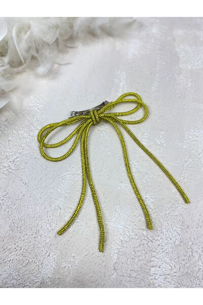 Limelia Accesoriu pentru păr Shiny Stone Bow Seyran Barrette Galben