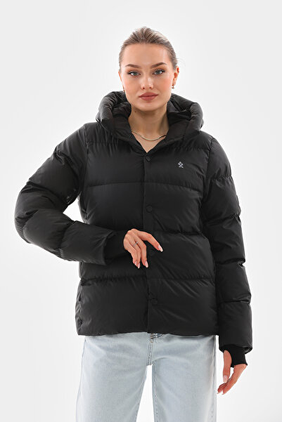 ASIRLI kapüşonlu kadın mont,kaban, ceket