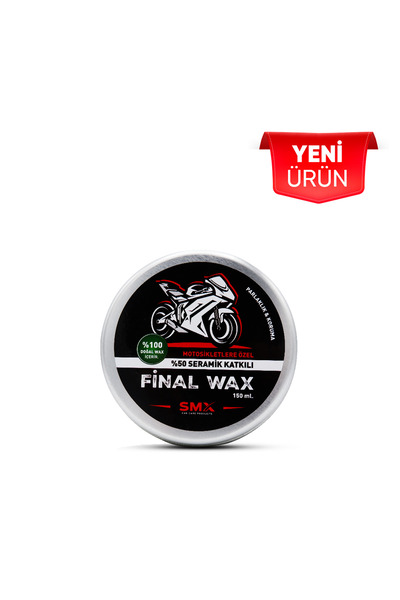 SMX Motosikletlere Özel Final Wax 150 ml + Hediye Takoz Cila Süngeri