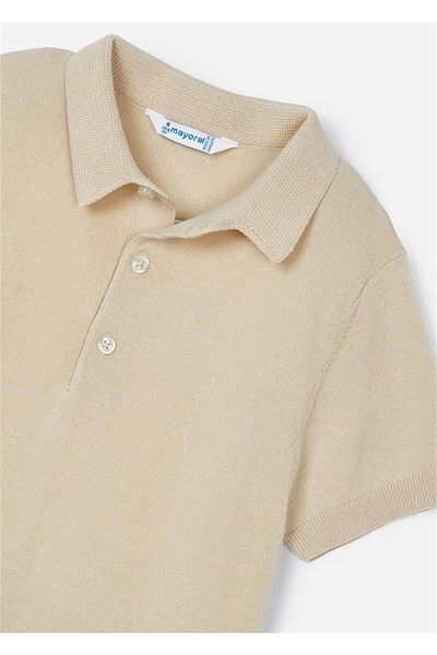 MAYORAL Tricou cu mânecă scurtă cu gât polo pentru băiat Bej 3101