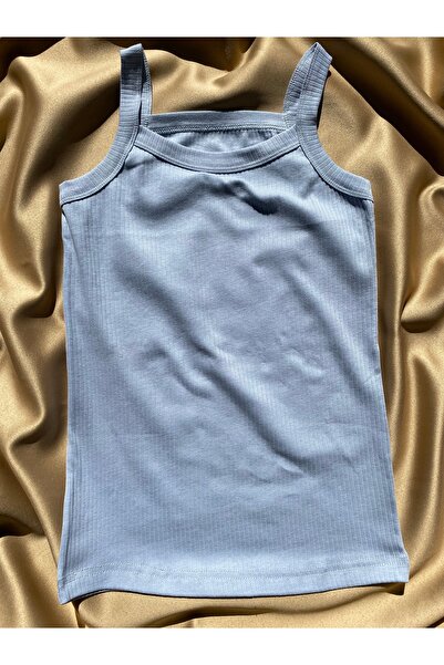 LEYNA BUTİK Tricou de bază din bumbac cu frânghie, guler oval, 2 bucăți, albastru-negru