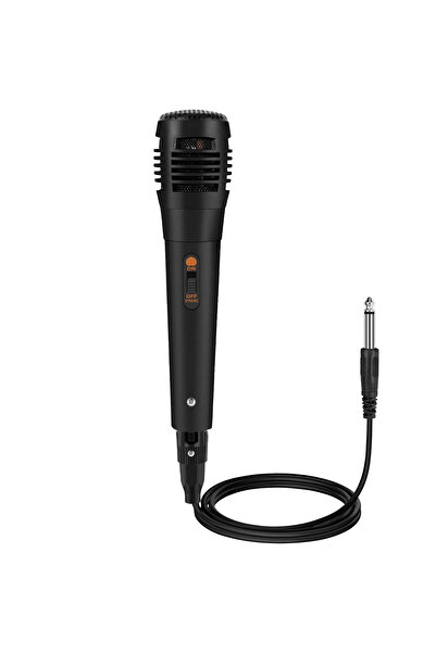 EXENAR Speaker Hoparlör Mikrofonu Karaoke Kablolu Mikrofon 6.5mm Jack Girişli