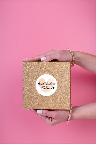 anka design Coated Sticker Packaging & Shipping Label 4x4cm 48 Pieces - Use in Beautiful Days -1-