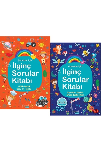 Yakamoz Yayınları Çocuklar İçin İlginç Sorular Kitabı 2 Kitap Set / Turuncu ve Yeşil Kitap