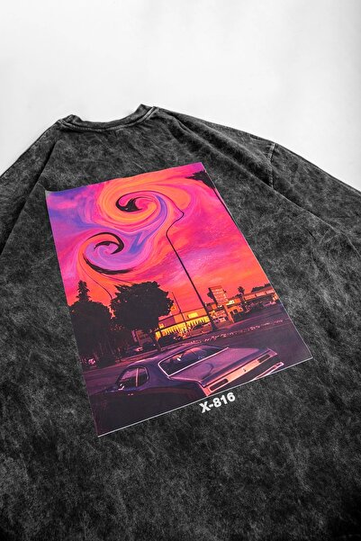 Sekizbiraltı Καπνιστή μπλούζα Summer Love Back Printed Oversize Unisex που πλένεται