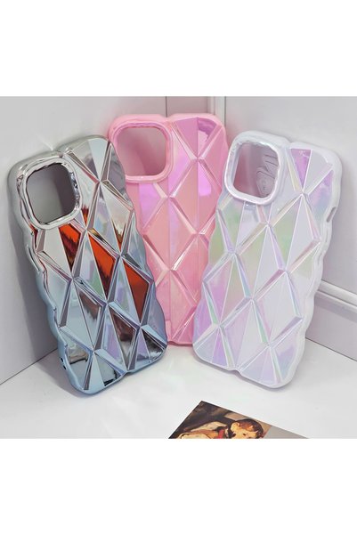 pengraph design for idea iPhone 14 Pro Max Compatible Premium Design Diamond Patterned Silicone Case