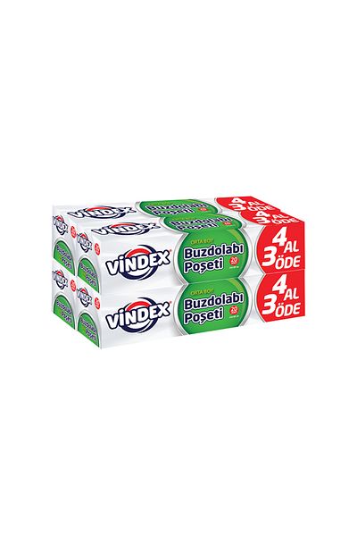 Vindex Refrigerator Bag, Medium Size, 24x38 cm, Buy 4 Pay for 3, 80 Pieces