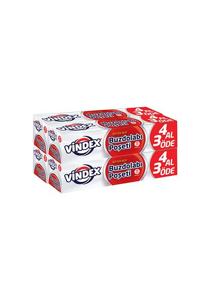 Vindex Refrigerator Bag, Large Size, 30x45 cm, Buy 4 Pay for 3, 60 Pieces