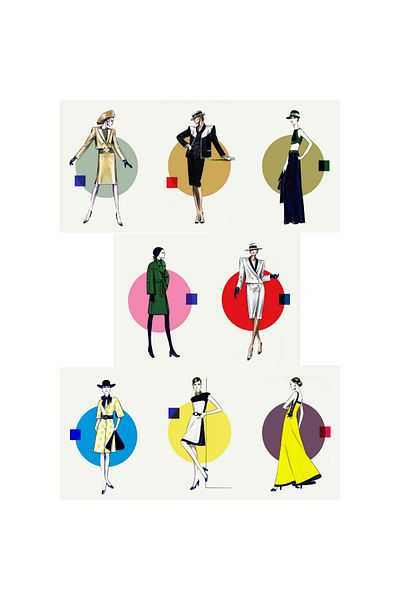 Ororabutik Vintage Σετ αφίσας μόδας της δεκαετίας του '60 και της δεκαετίας του '80 - 8 ΤΕΜ