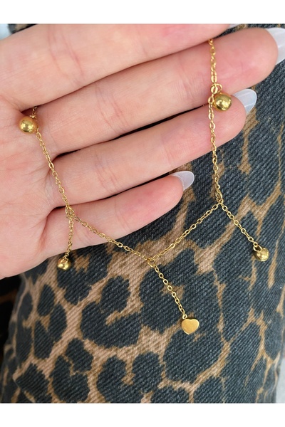 Pinery Jewels Çelik Kararmaz Altın Kaplama Kadın Halhal