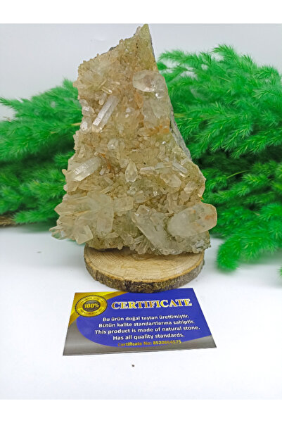 DOĞAL TAŞ CENNETİ KRİSTAL KUVARS JEOT  (SERTİFİKALI)(810 GRAM)