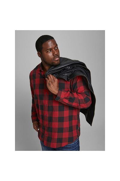Jack & Jones Jack&Jones Plus Plus Plus Size Red Men's Lumber Shirt12183107