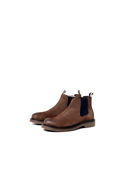 Jack & Jones Ανδρικές δερμάτινες μπότες Jack&jones Brown12140924