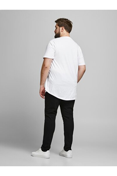 Jack & Jones Jack&jones Plus Великий розмір Біла чоловіча футболка 12184933