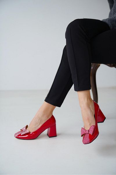 Çaçaroz Ayakkabı Classic Heeled Large Size Bow Stone Shoes