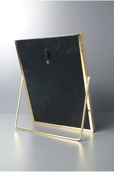 esdekor My Home Decorative Gift Gold Thin Photo Frame 15x20cm Metal 1 Piece