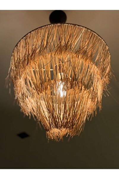 Genel Markalar Rattan Avize 40 cm, İskandinav Bohem, Özel Tasarım, Salon, Mutfak, Ofis İçin Aydınlatma