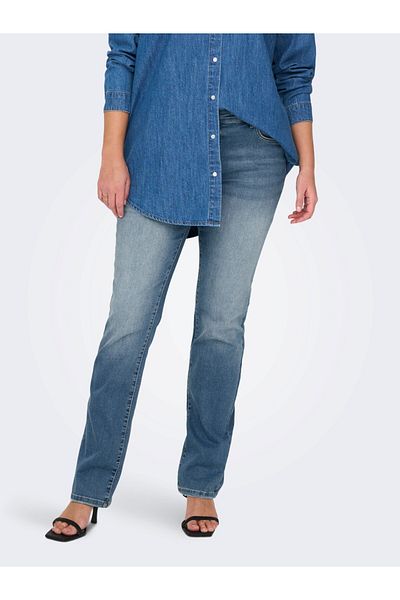 Only Carmakoma CARMAKOMA Large Size Straight Leg Regular Waist Blue Women's Jeans15282955