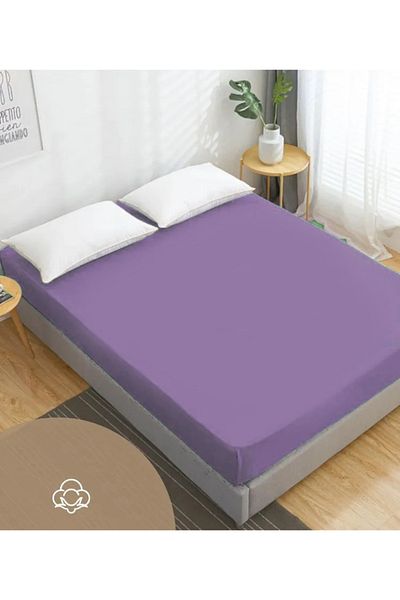 Juellhome 120x200 cm Single Elastic Combed Cotton Sheet - Without Pillowcase