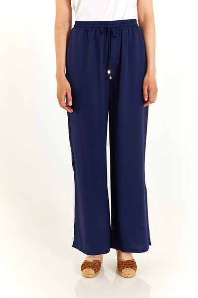 U.S. Polo Assn. US Polo AssnNavy Blue Women's Trousers with Elastic Waist and Leg Detail1824749