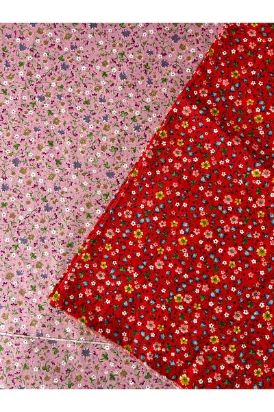 Zeren Home Poplin Flower Pattern Tableware Cloth, Skirt Dress 100% Cotton Fabric 100 x 170cm