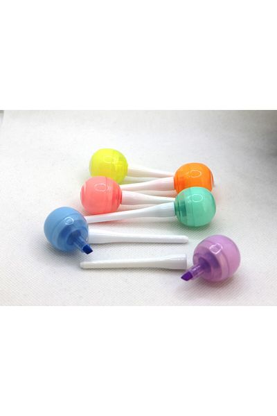 Tezcan Aksesuar 6-Color Lollipop Design Highlighter Set