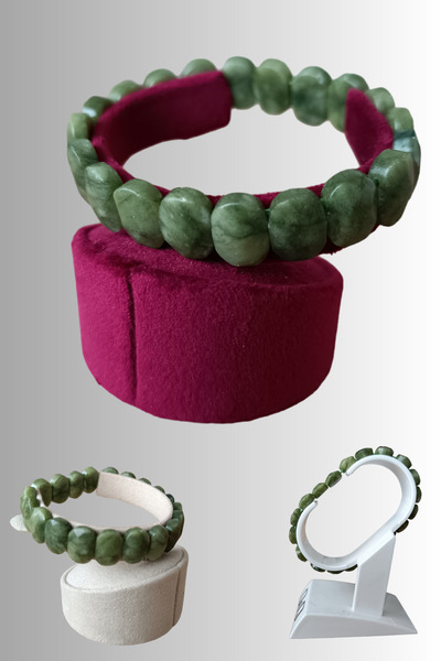 MGA DOĞAL TAŞ Doğal Yeşim Taşı Bileklik Sertikikalı Ürünler