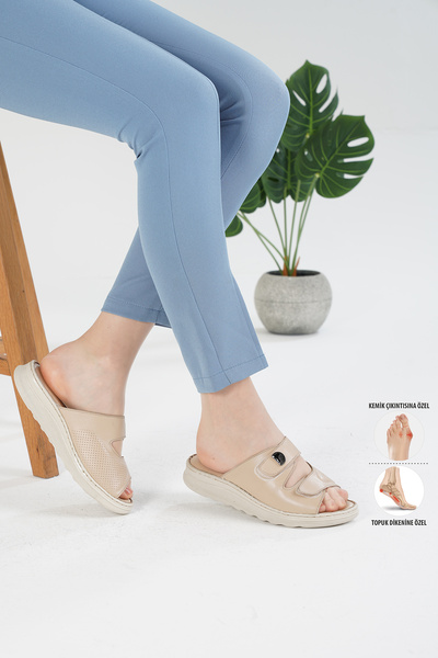 MİRA TERLİK ORTOPEDİK TERLİK VE AYAKKABI Mira Orthopedic Anatomical Sole Extra Comfortable Hallux Valgus Bone Protrusion Heel Spur Slippers
