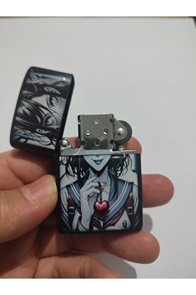 ASYA GIFTS ANİME Kalp Benzinli Metal Çakmak