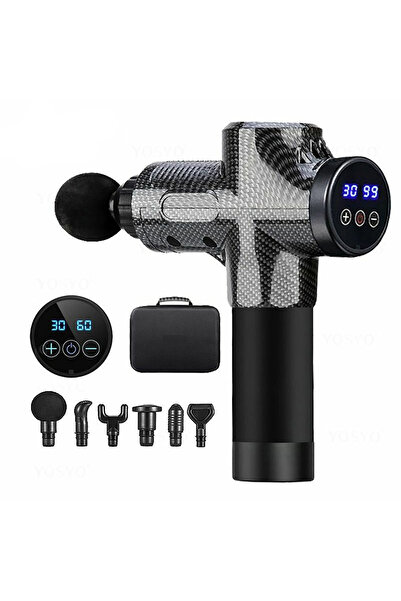 Relax Profesyonel 6 Başlıklı Şarjlı Sporcu 30 Hız Kademeli Çantalı Masaj Tabancası