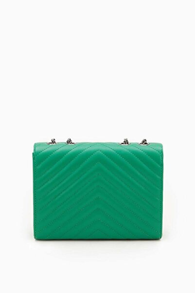 Levidor Çimen Yeşili Zincir Askılı Çıt Kapamalı Omuz Çantası