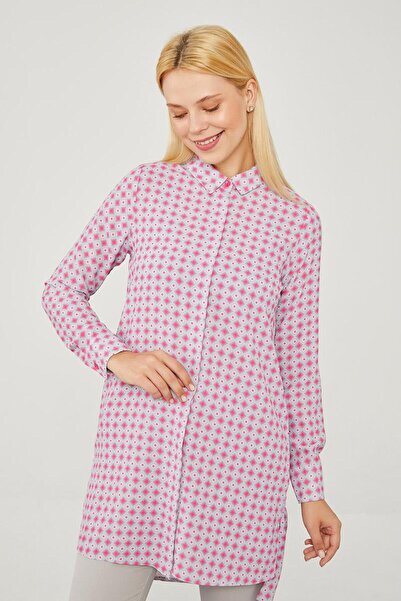 Levidor Fuchsia Square Pattern Tunic