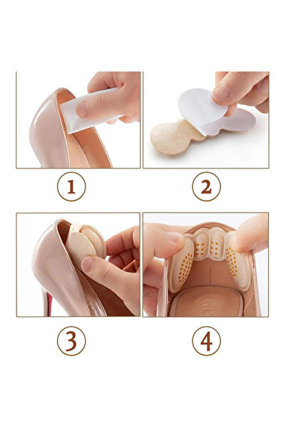 CNGZSHOP 1 Çift 6 Mm Ayakkabı Topuk Vurma Önleyici Ve Daraltma Pedi Topuklu A...