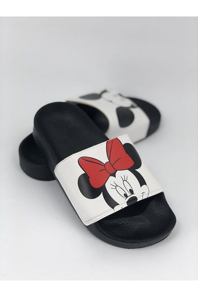 AKBAŞ Mickey Mouse Patterned Women's-Child Slippers