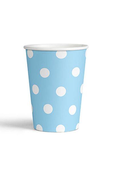Doğumgünü Marketim Blue Cardboard Plates and Cups Set of 8