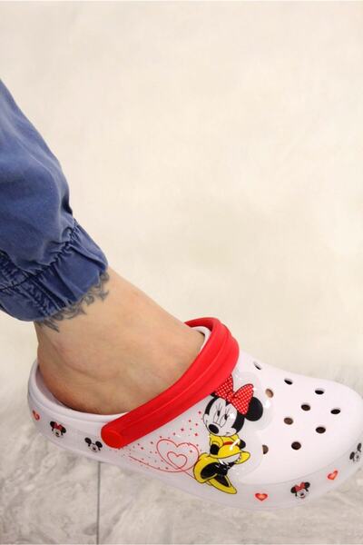 solariz Біло-червоні тапочки Mky Mouse з малюнком, щодня, багатокольорові, нековзні, для пляжу, басейну, лікарні, медсестри