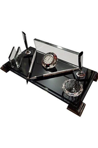 MERTKRİSTAL Kristal Masaüstü Kalemli Isimlik Ofis Makam Hediyesi Avukata Hedi...