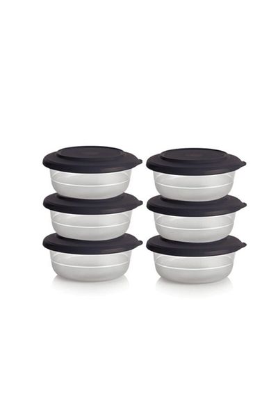 Tupperware Kristalin Bowl 275 ml Black - Set of 6