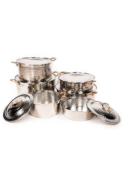 Handygoo Six Piece Forged Copper Pot Set