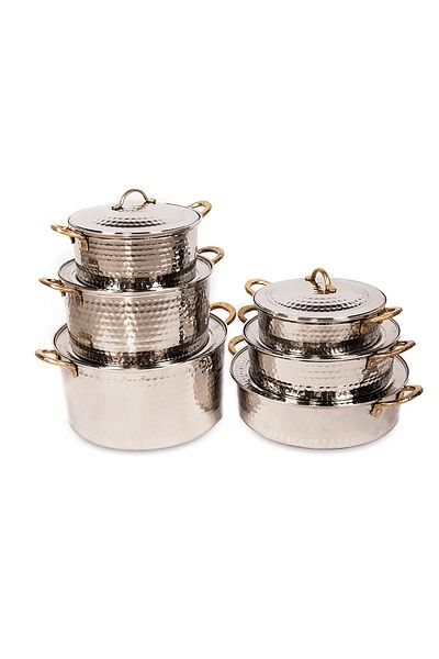 Handygoo Six Piece Forged Copper Pot Set