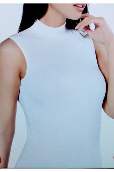 Q-EN Жіночий білий водолазний топ 709