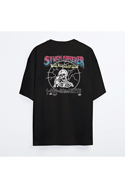 Shout Μπλουζάκι Unisex Μαύρο oversized Stuck Forever