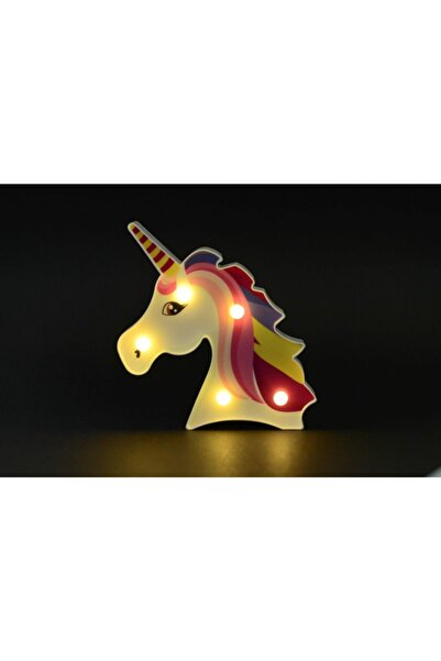Genel Markalar Özel Tasarım Unicorn Led Işıklı Gece Lambası 18 Cm