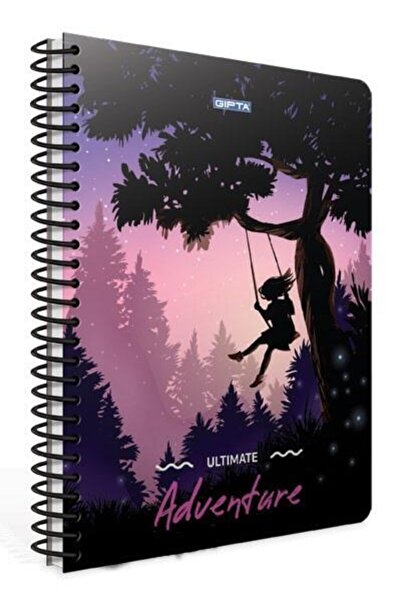 Gıpta A4 100 Yaprak Kareli Adventure Spiralli Karton Kapaklı Defter