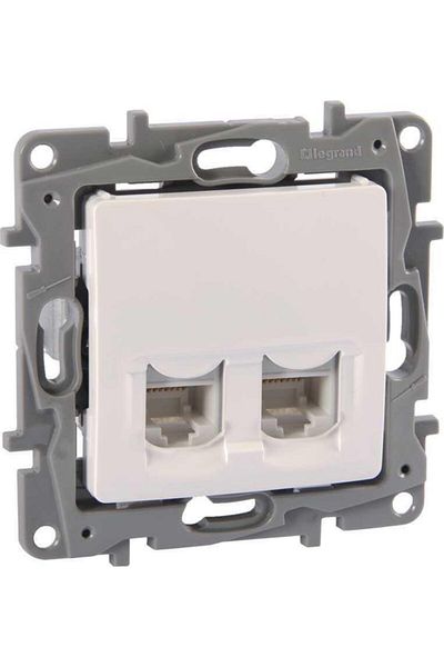 Legrand Salbei White 2 Outlet Rj11 Telephone Socket 3245067671306 767130