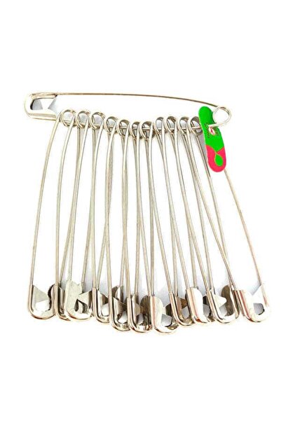 hagiki No 7 Safety Pin 7.5 Cm 12 Pieces Steel Fork Needle (1 Set)