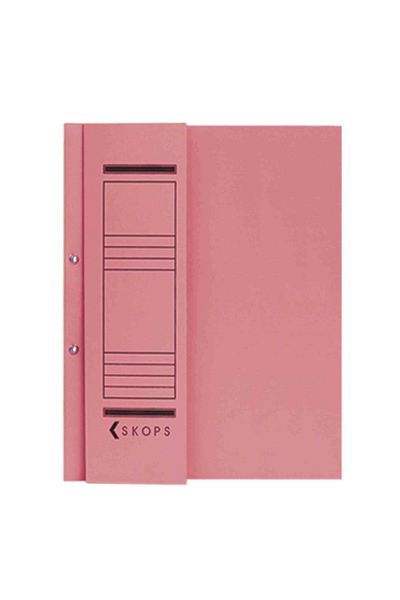 Skops Half Cover Capsule Cardboard File 1st Quality Pink 50 Pieces