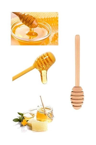 Islaköfte طقم ملاعق عسل خشبية مزخرفة مكون من قطعتين 15 سم